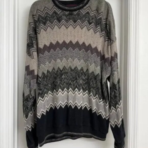 Tundra Canada VTG Coogi Style Sweater Geometric Grandpacore Cabincore Cosby XL - Picture 1 of 6
